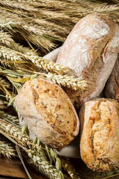 Buns baked with whole wheat flour — Stock Photo, Image