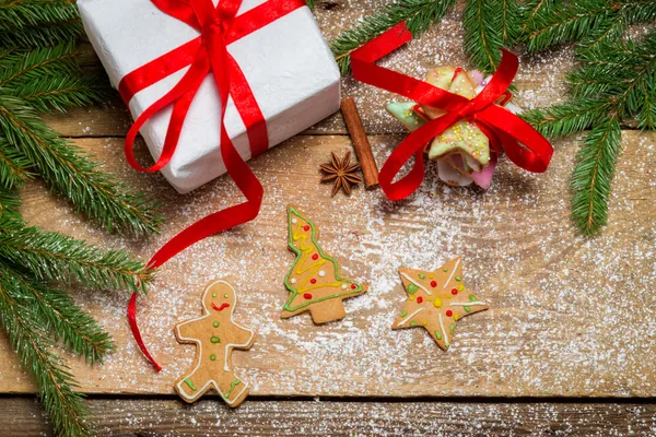 Galletas de jengibre como regalo para Navidad — Foto de Stock