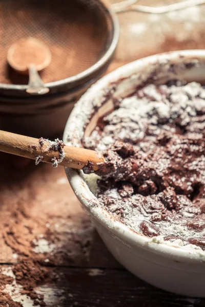 Bir bileşen olarak ev yapımı çikolata kakao — Stok fotoğraf