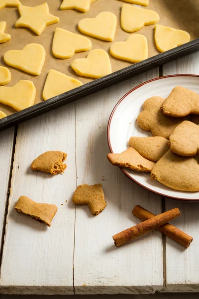 Closeup of homemade gingerbread cookies — Stock Photo, Image