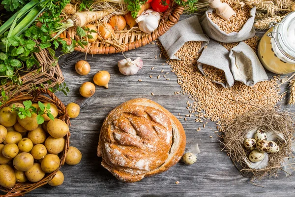 Ingredients for homemade sour soup — Stock Photo, Image