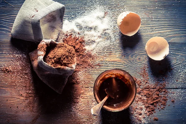 Dessert aus Eiern und Zucker — Stockfoto