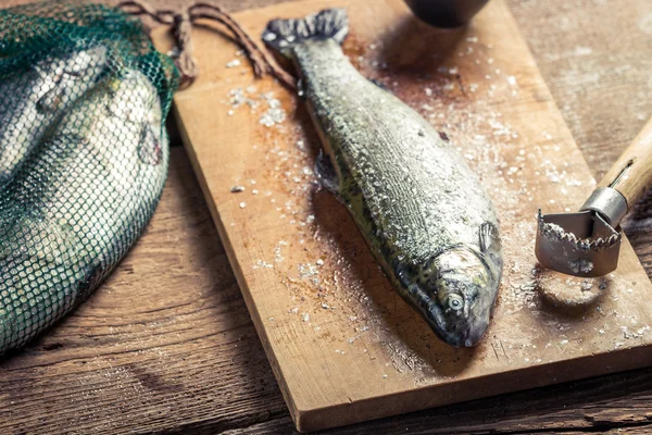 Primer plano de pescado recién capturado para la cena —  Fotos de Stock