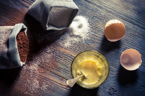 Closeup of simple rustic dessert — Stock Photo, Image