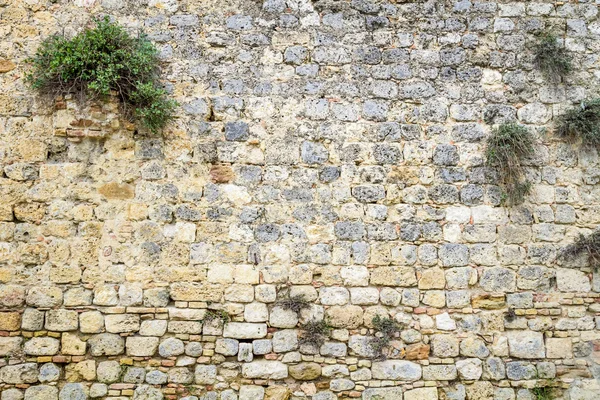 Medieval wall built of ancient stone — Stock Photo, Image