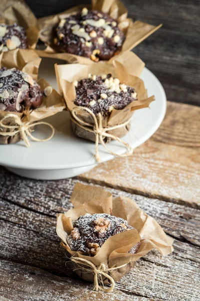 Freshly baked muffins ready to eat — Stock Photo, Image