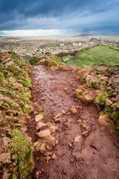 Kilátás arthur seat edinburgh — Stock Fotó