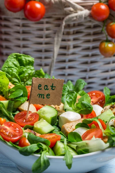 Tasty spring vegetable salad — Stock Photo, Image