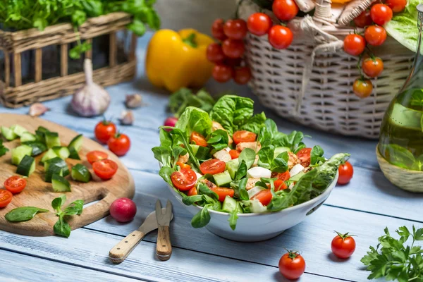 Healthy fresh spring salad — Stock Photo, Image