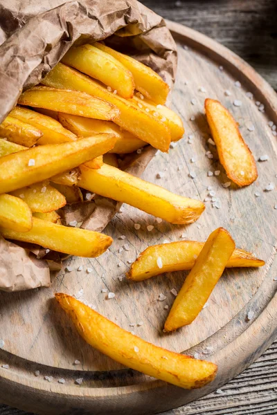 Homemade French fries made from potatoes — Stock Photo, Image