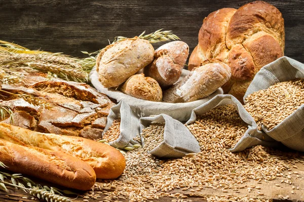 Vista de los productos en panadería — Foto de Stock