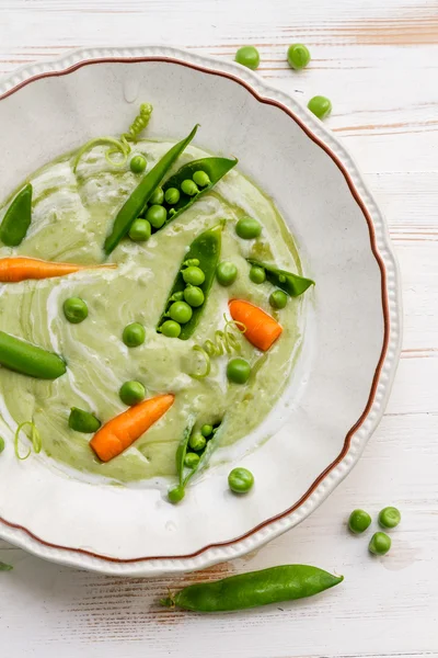 Fresh Green Pea Soup — Stock Photo, Image