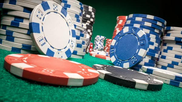Gambling Table Cards Chips Texas Holdem Texas Holdem Poker Game — Stock Photo, Image