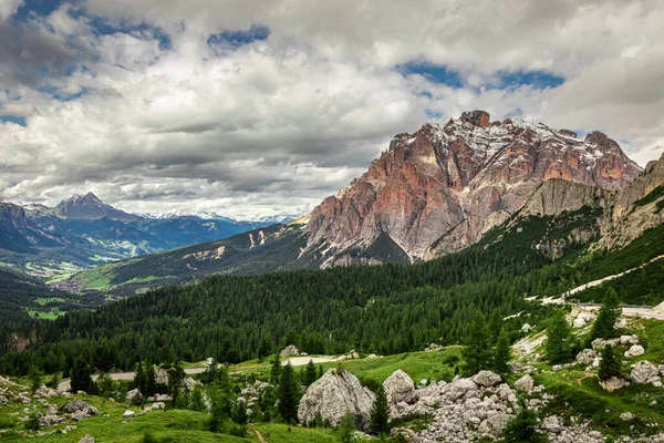 Passo Falazarego Dolomites Aerial View Italy Europe — Φωτογραφία Αρχείου