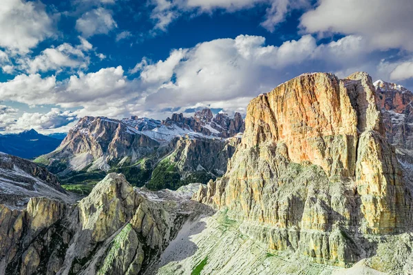 Vrchol Averau Dolomitech Passo Giau Letecký Výhled Itálie Evropa — Stock fotografie