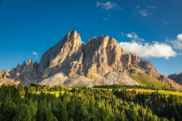 Aerial View Stunning Passo Delle Erbe Green Hills Europe — 图库照片