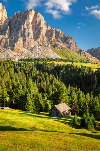 Wooden Hut Passo Delle Erbe Italy Dolomites Europe — 图库照片