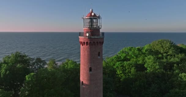 Lighthouse Baltic Sea Poland Europe Tourism Baltic Sea Poland — ストック動画