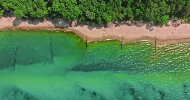 Tourism Sea Baltic Sea Summer Poland Aerial View Nature — Wideo stockowe