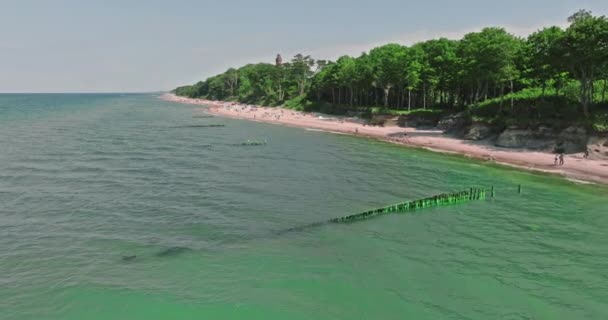 Tourism Baltic Sea Poland Europe Beach Baltic Sea Summer — Wideo stockowe