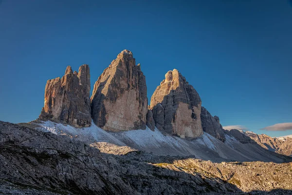 Tre Cime Peaks Sunrise Dolomites Italy Europe — Stock Photo, Image