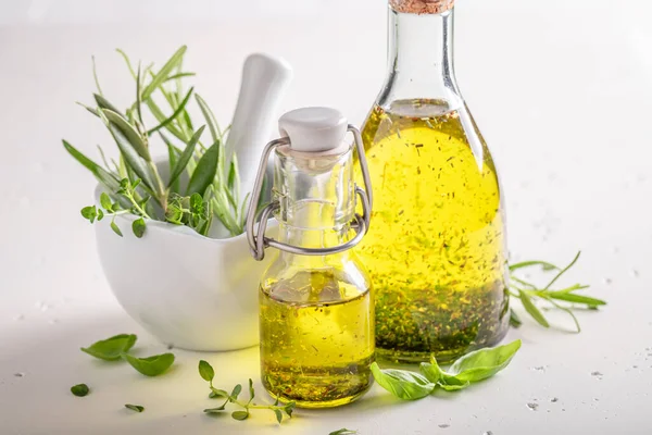 Tasty Healthy Oil Source Healthy Fat Flavored Oil Bottle — Stock Photo, Image