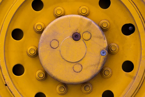 Large yellow wheel — Stock Photo, Image