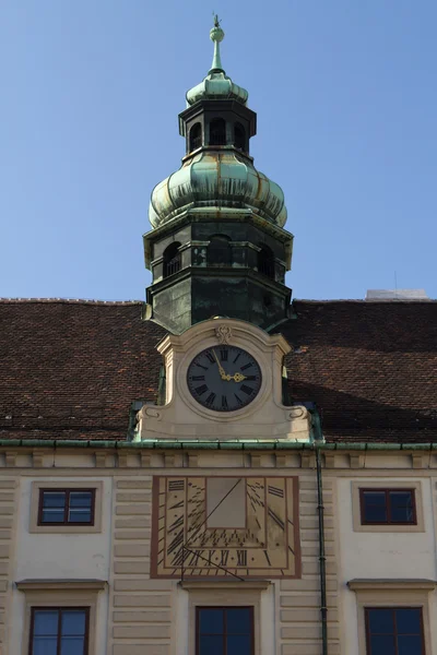 Vienna tower and sundial — Stock Photo, Image