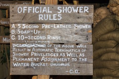 Official shower rules clipart