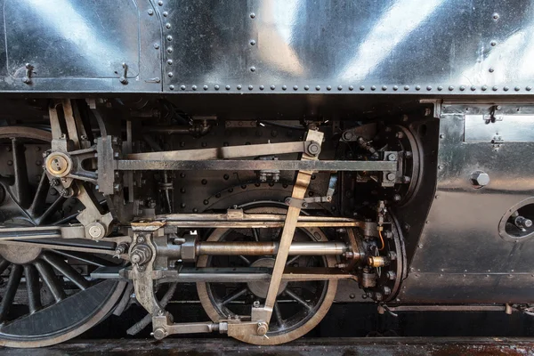 Damplokomotivets detaljer – stockfoto