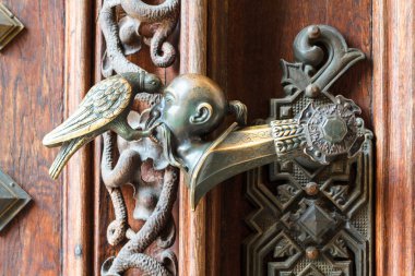 Ornate door handle clipart