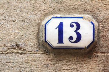 A house number thirteen