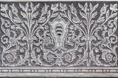 taş duvar çiçek deseni