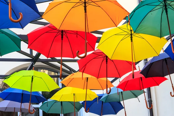 Barevné deštníky — Stock fotografie
