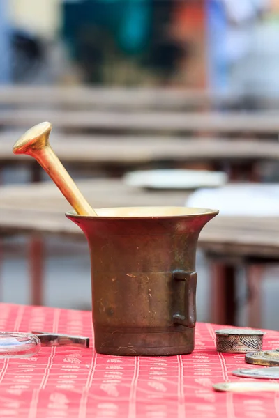 Metal mortar — Stock Photo, Image