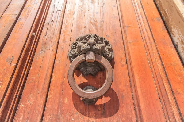 Lejon huvud doorknocker — Stockfoto