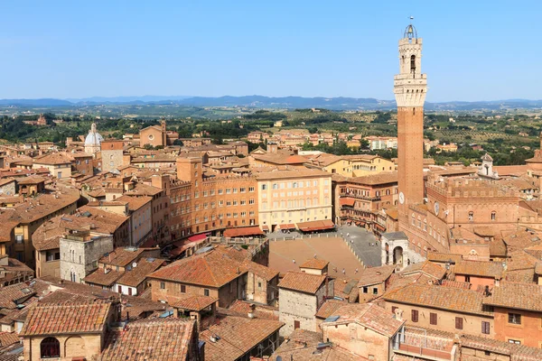 Stora torget i Siena — Stockfoto