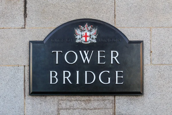 London tower bridge label — Fotografie, imagine de stoc