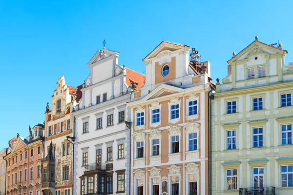 Renaissance facades in Prague city center — Stock Photo, Image