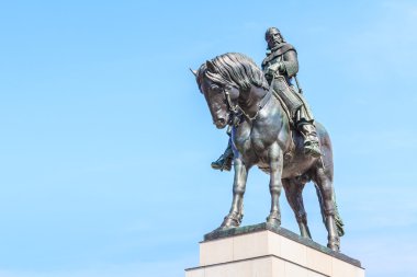Jan zizka heykeli vitkov, prague, Çek Cumhuriyeti Ulusal anıt üzerinde bir binicilik