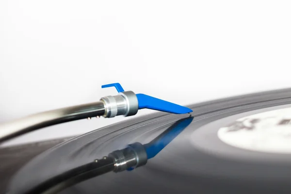 DJ needle on vinyl record — Stock Photo, Image