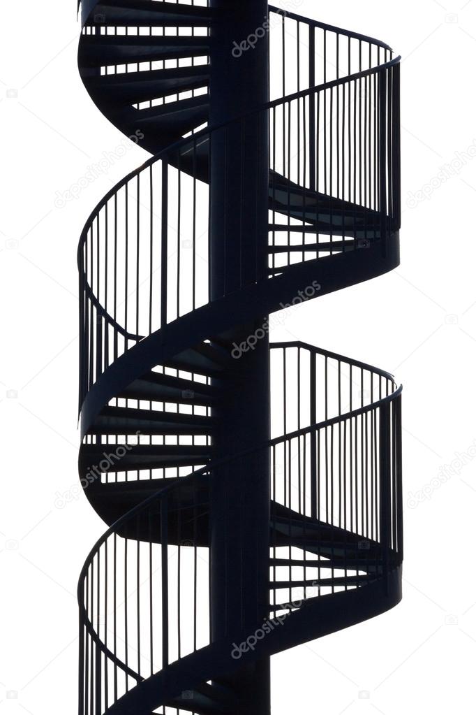 Empty metal staircase