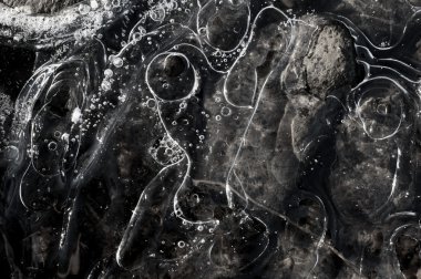 buz kabarcıklar ve desenler