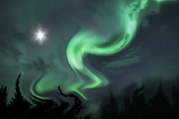 Aurora settentrionale Vortex — Foto Stock