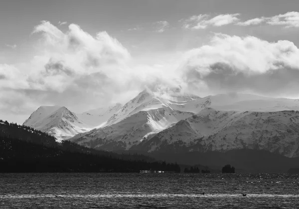 Montanhas Kenai nebulosas — Fotografia de Stock