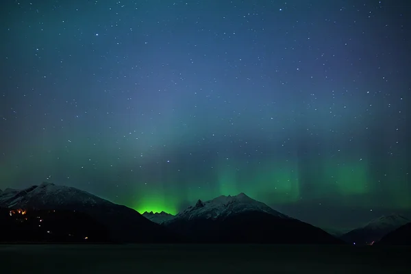 Nordlichter von Portage Bucht — Stockfoto