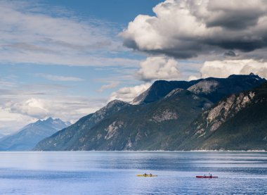 Kayakers in Portage Cove clipart