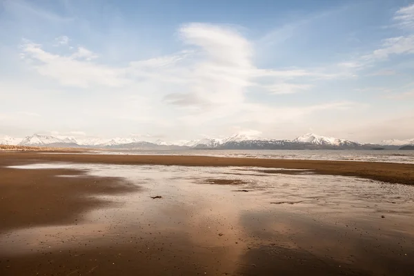 Aljašský písečná pláž — Stock fotografie