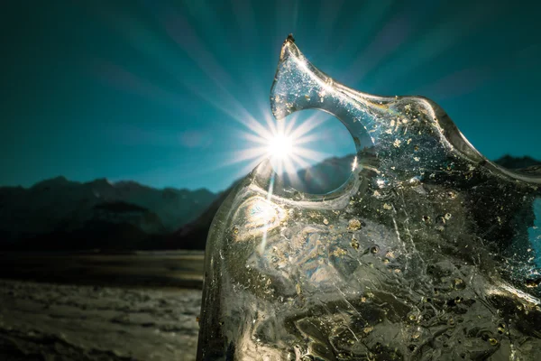 Hielo con Sunburst — Foto de Stock