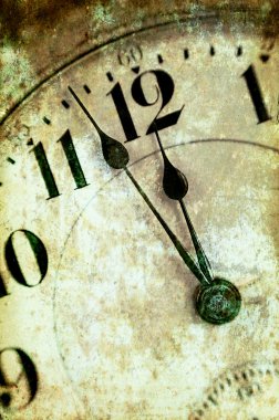 Vintage grunge saat yüzünü